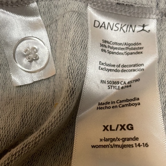 Danskin French Terry Cowl Neck Top/Jacket - XL - Picture 4 of 4